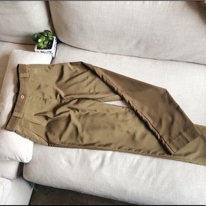 AMERICAN APPAREL Pleated Olive Trousers